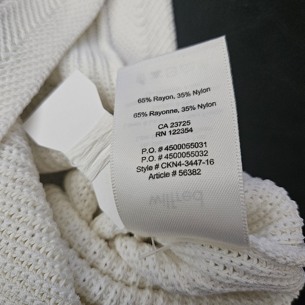 Wilfred Aritzia Palmier  Side Split Knit Sleeveless Tank Top White Sz S Nwt - Picture 7 of 7